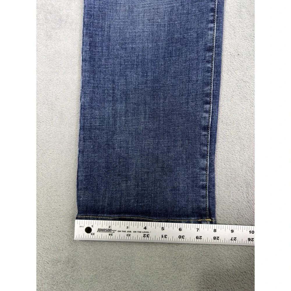 NYDJ Jeans Womens 12 Blue Medium Wash Marilyn Straight‎ High Rise Lift Tuck